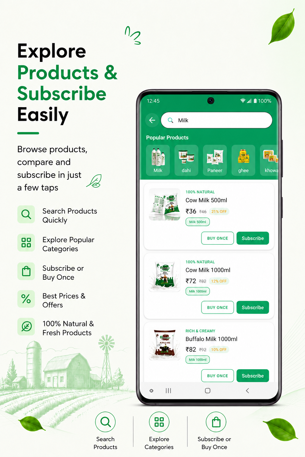 Freshyzo app product section